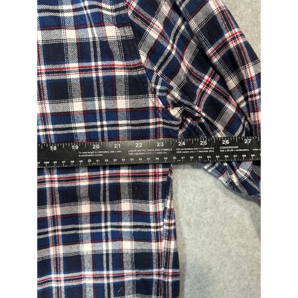 JACHS Flannel Shirt‎ Men's Large Multicolor Plaid 100% Cotton Pockets Button-Up - Picture 9 of 11